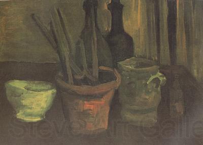 Vincent Van Gogh Still Life with Paintbrushes in a Pot (nn04) Germany oil painting art